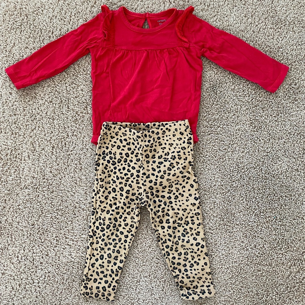 Carters Baby Girl Long Sleeve Bodysuit and Leggings Set